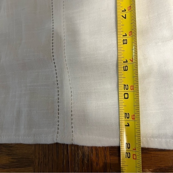 NEW Faherty Celina Puff Sleeve Organic Cotton Blouse in White Sz XS Boho - Picture 14 of 14